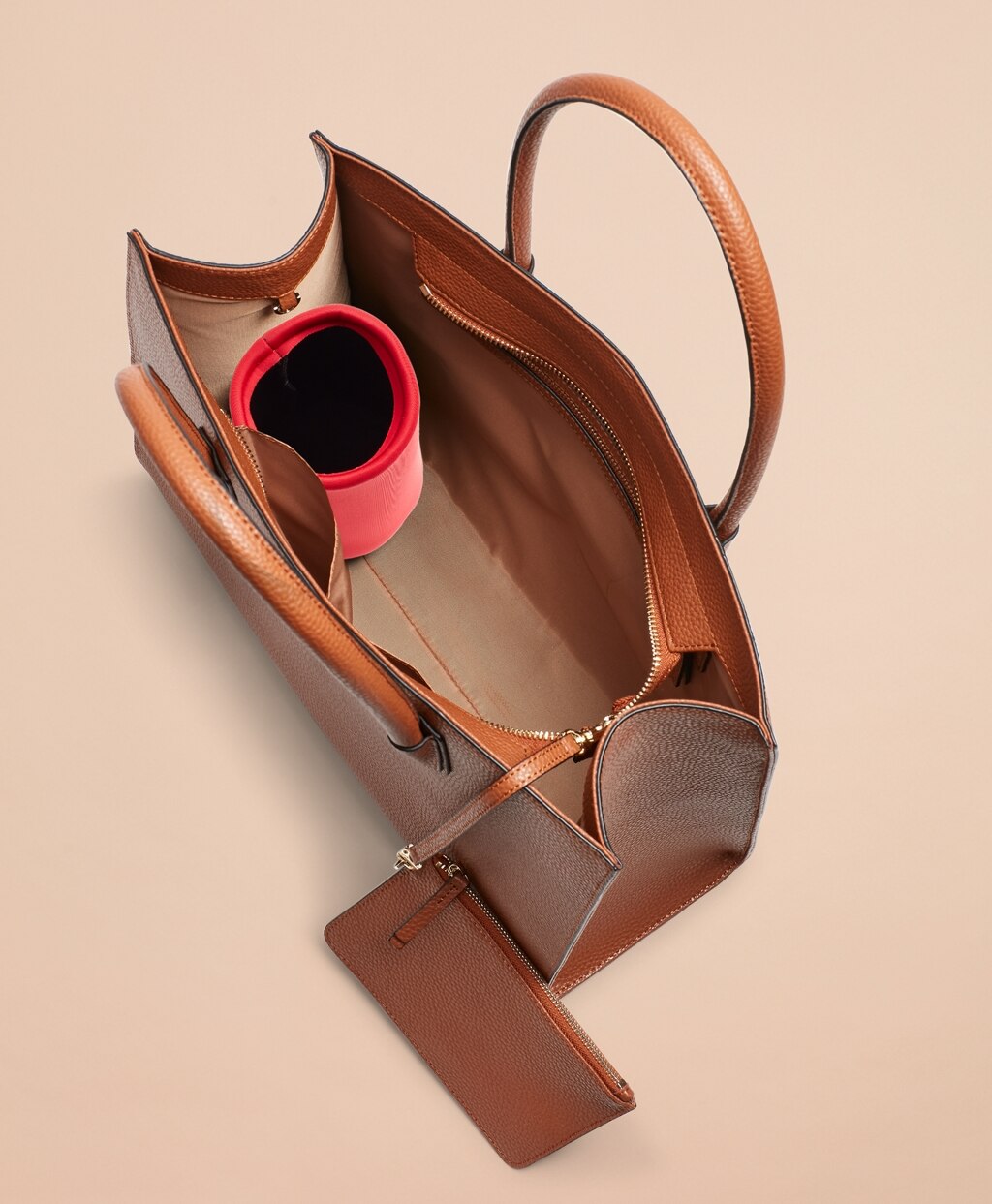 Pebbled Leather Tote Bag