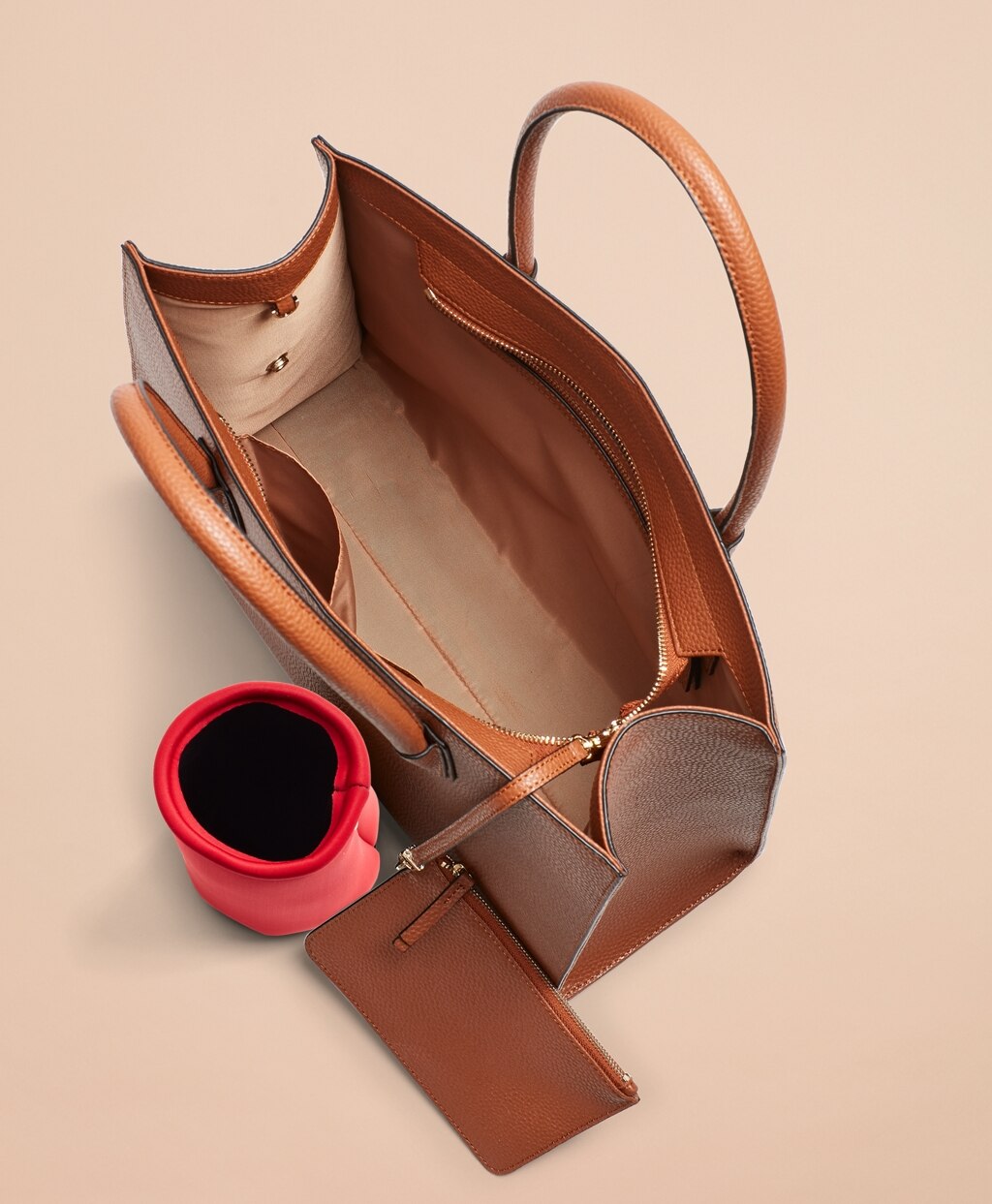 Pebbled Leather Tote Bag