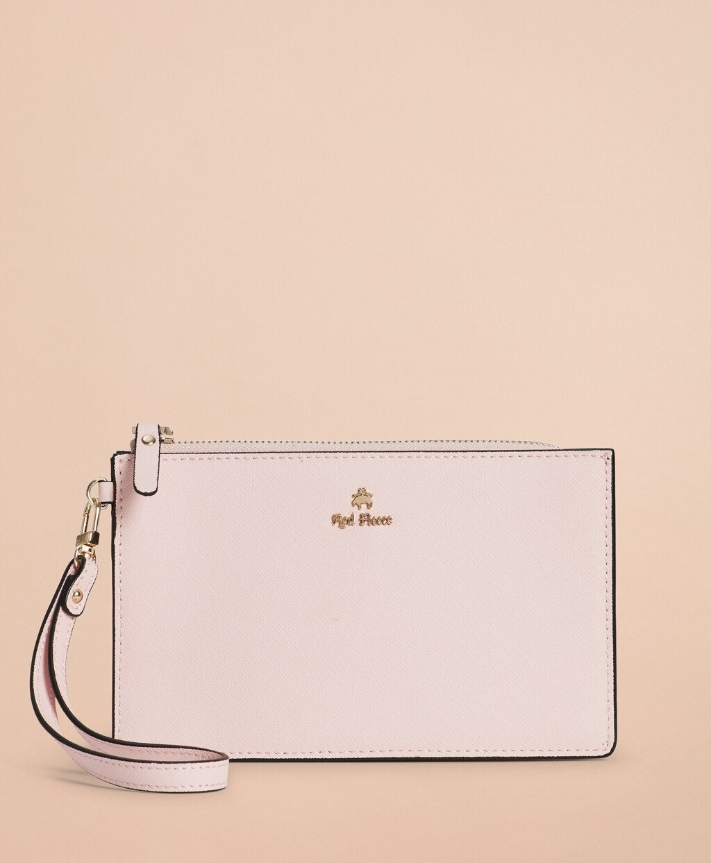 Saffiano Leather Wristlet Clutch