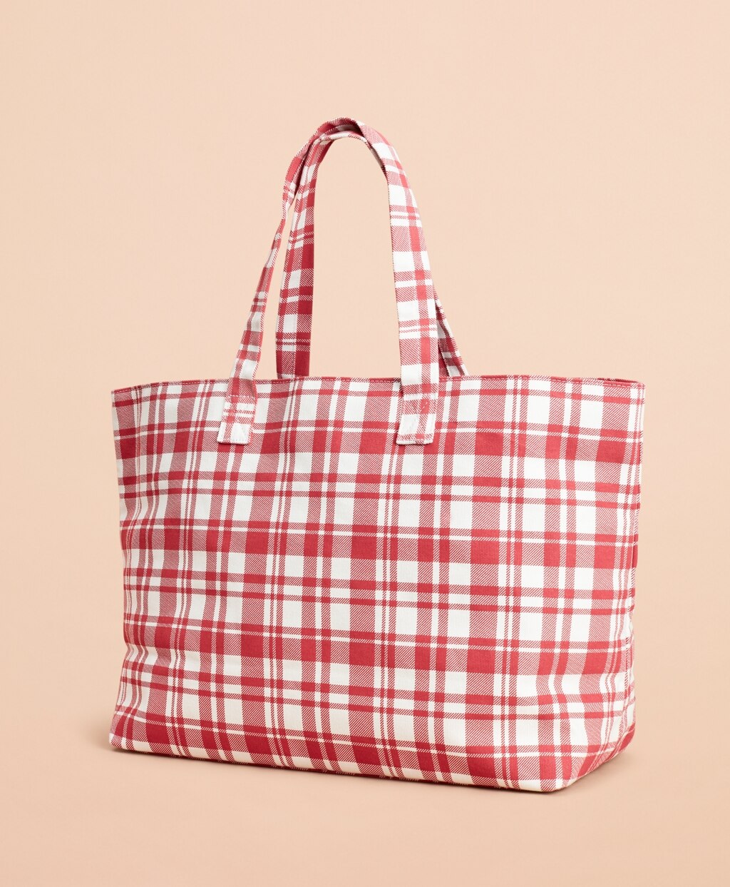 Plaid Canvas Tote Bag