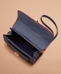 Denim Chain-Strap Shoulder Bag
