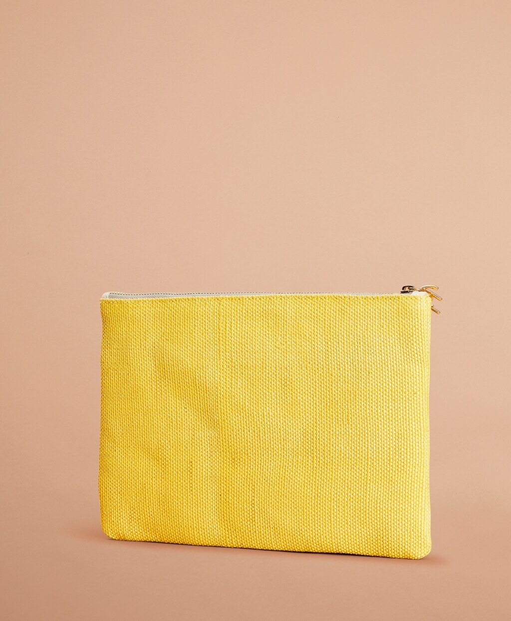 Seahorse-Embroidered Canvas Clutch