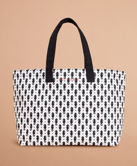 Seahorse-Print Canvas Tote Bag