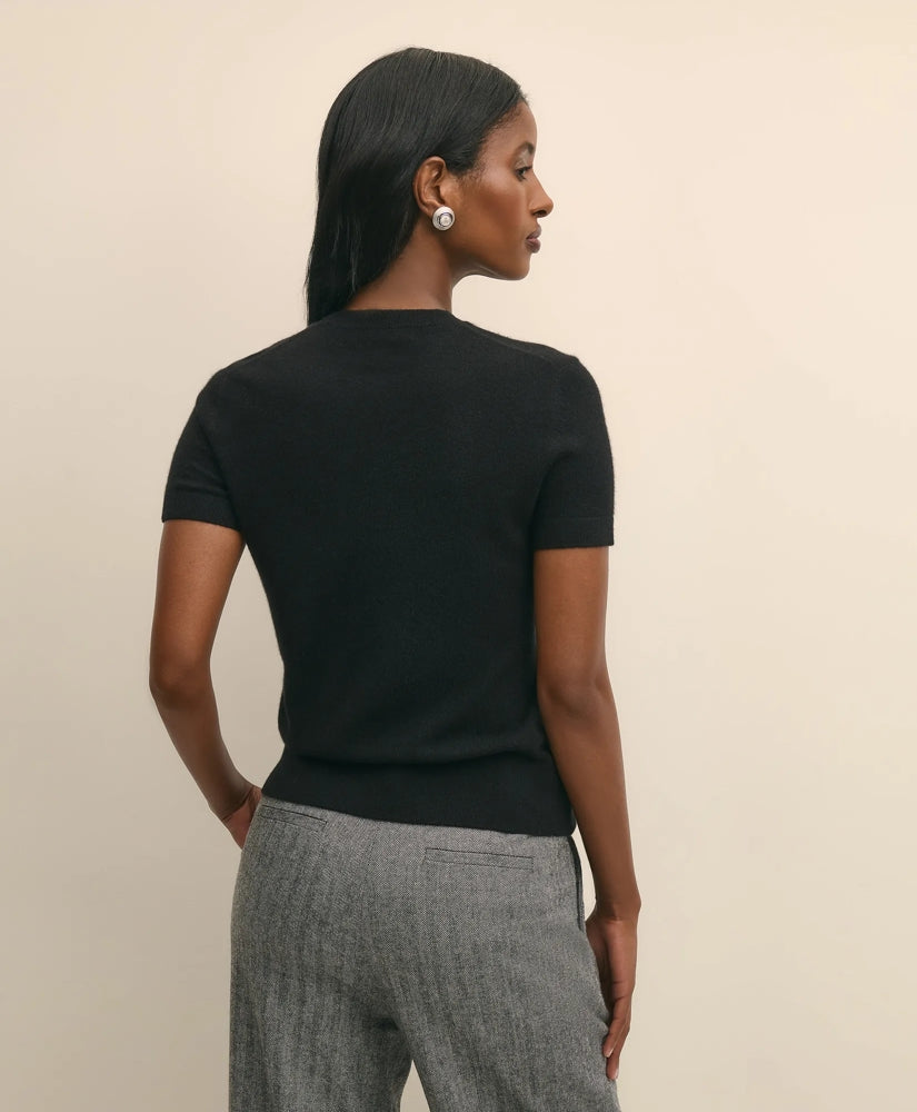 Short-Sleeve Shell Sweater in Cashmere