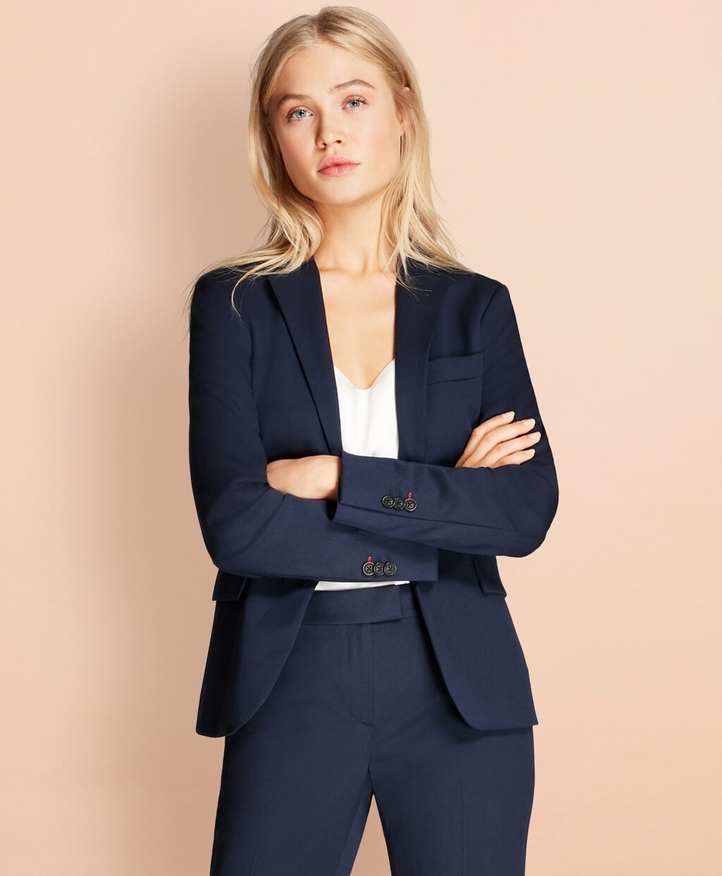 Stretch Wool Two-Button Jacket
