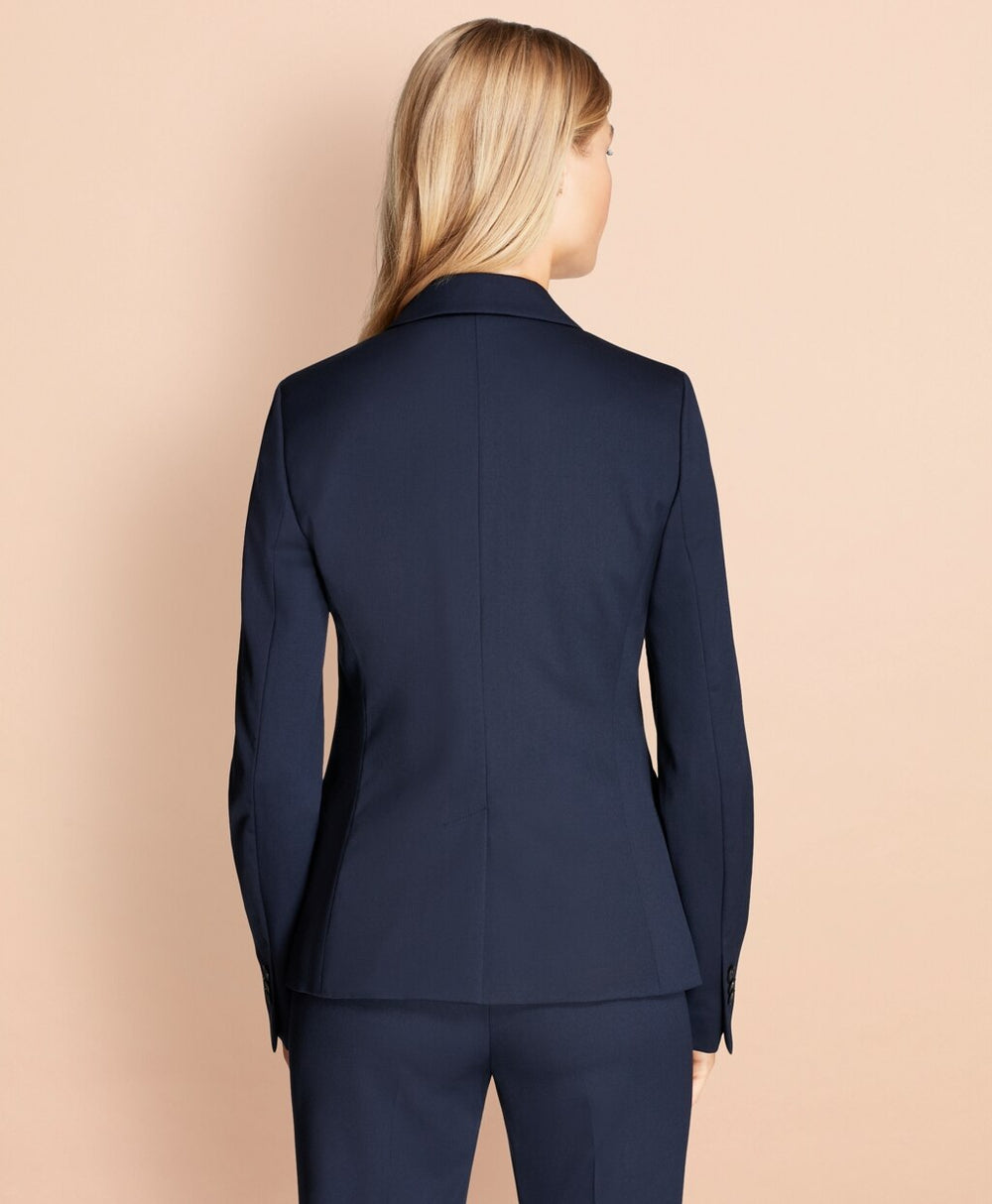 Stretch Wool Two-Button Jacket