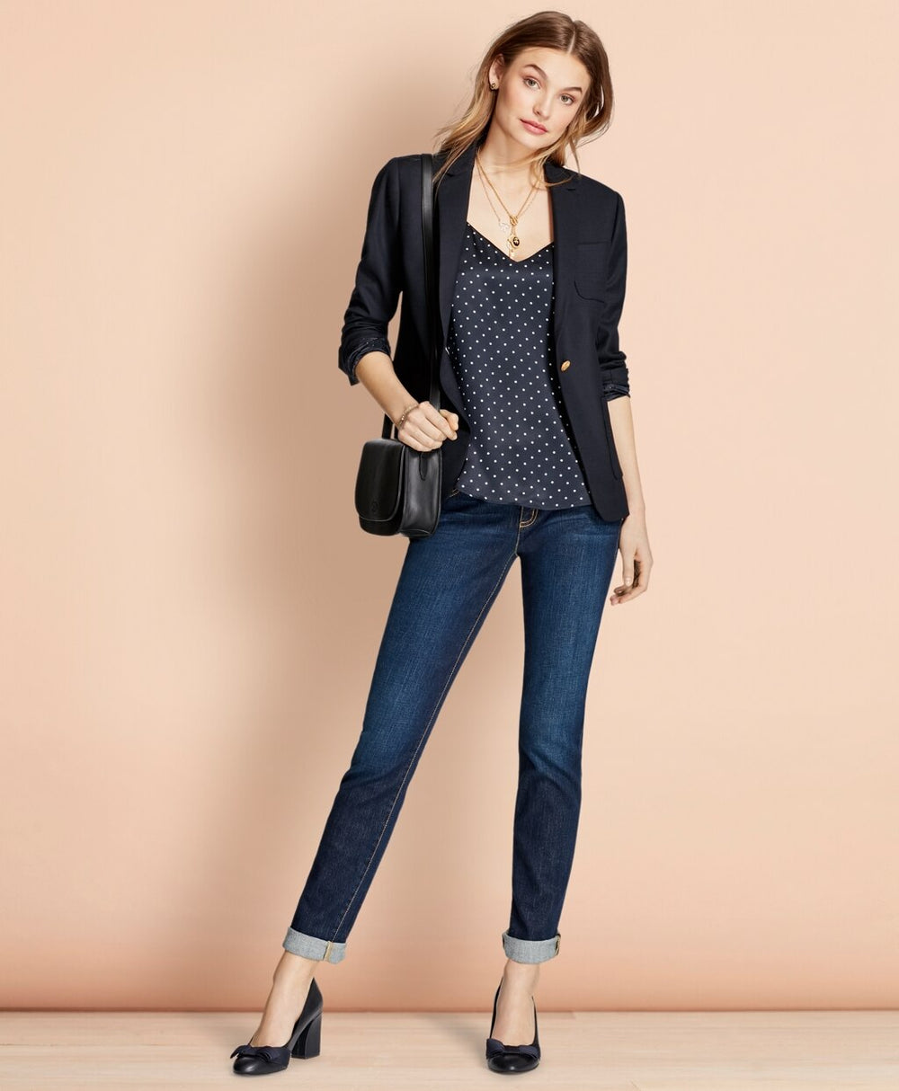 Patch Pocket Stretch Wool Blazer