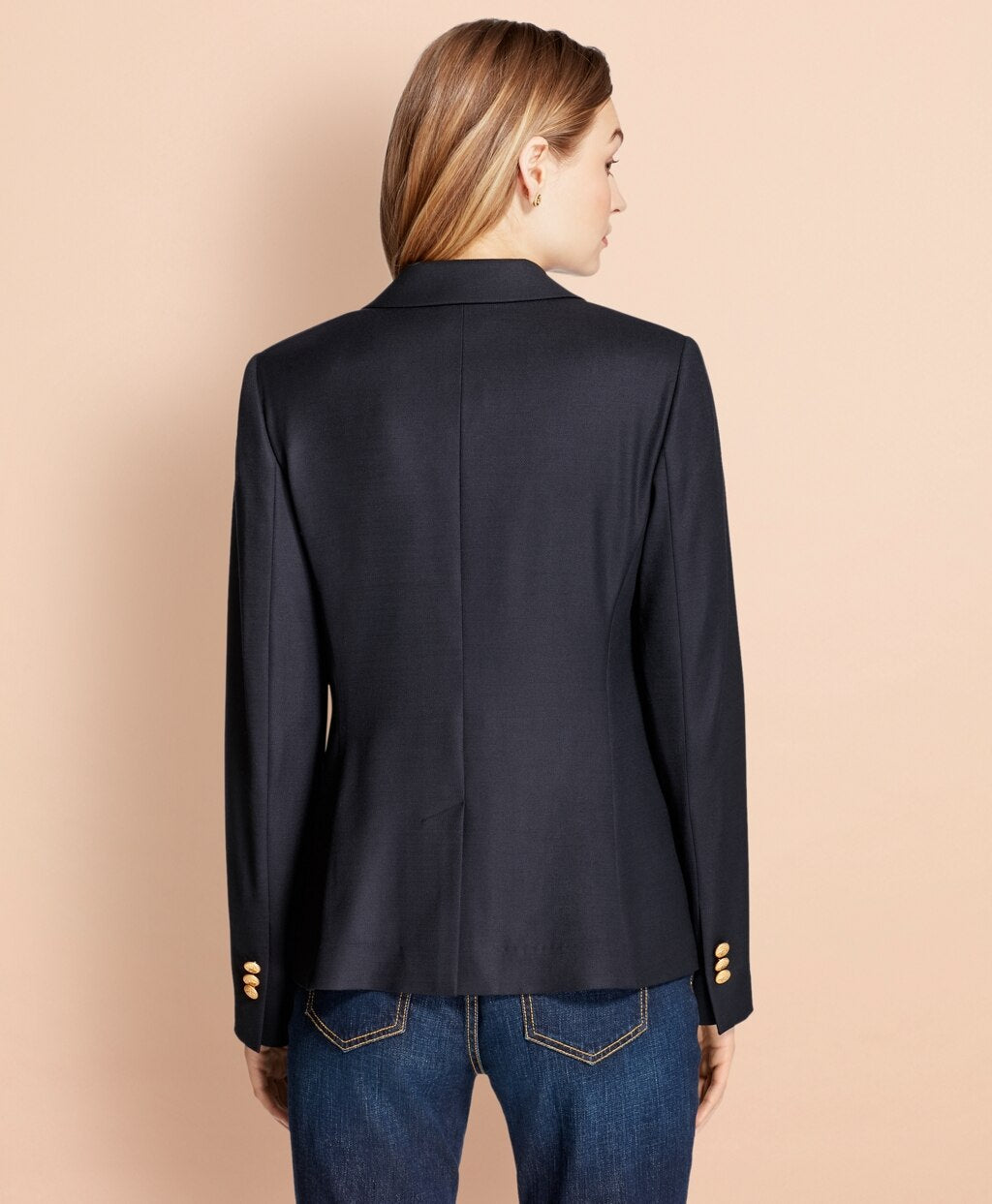 Patch Pocket Stretch Wool Blazer