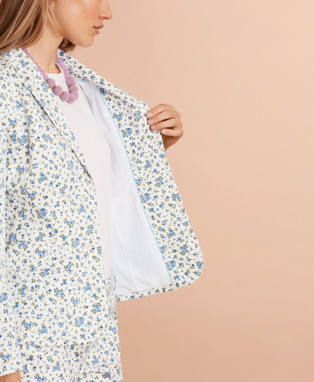 Floral-Print Stretch-Cotton Sateen Jacket