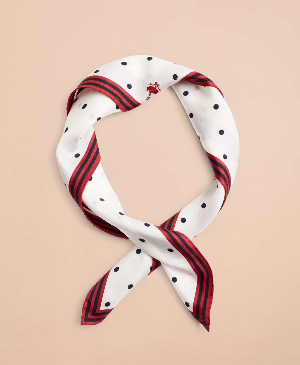 Polka-Dot Silk Square Scarf