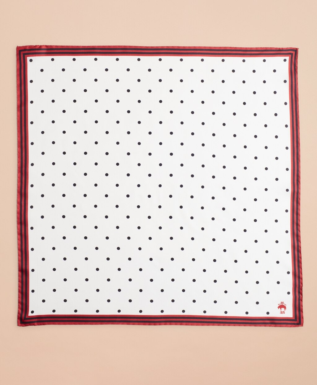 Polka-Dot Silk Square Scarf