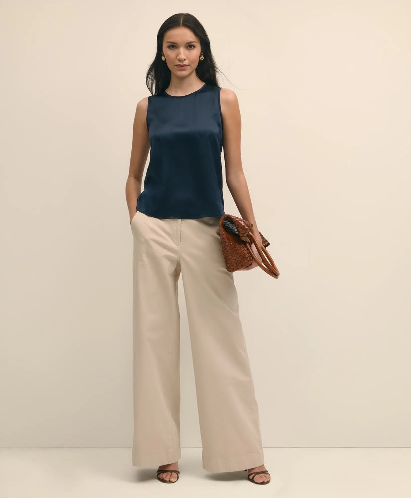 Sleeveless Shell in Washable Silk