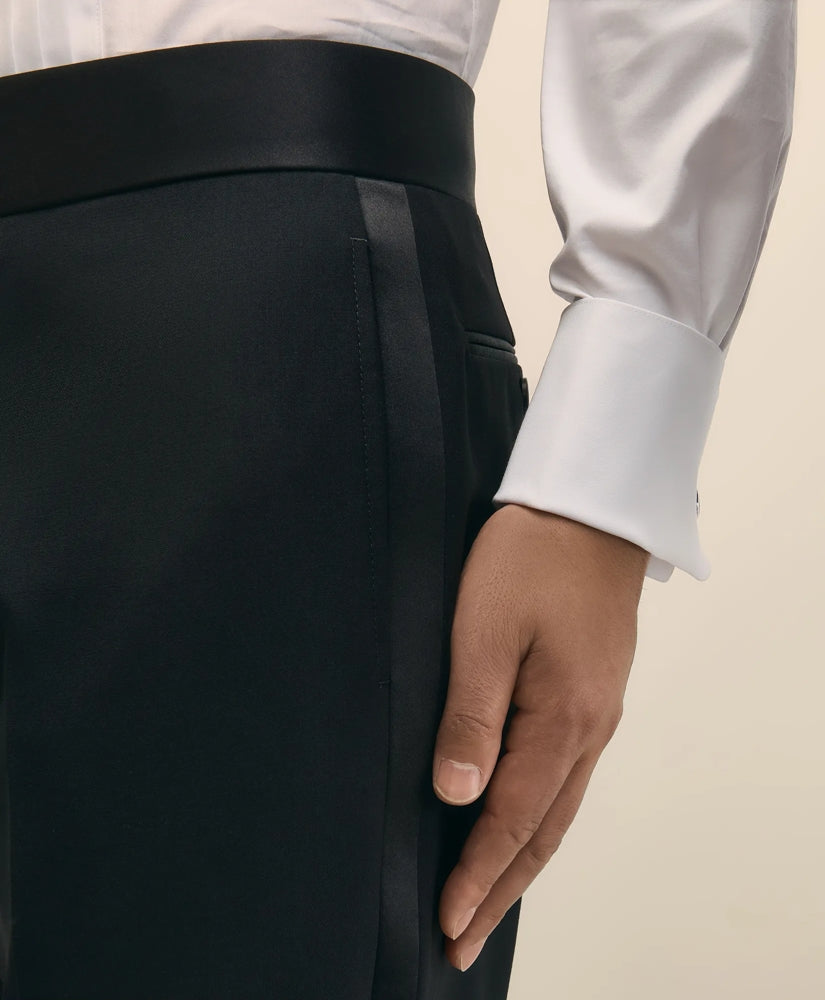Slim Fit Merino Wool Twill 1818 Tuxedo Pants