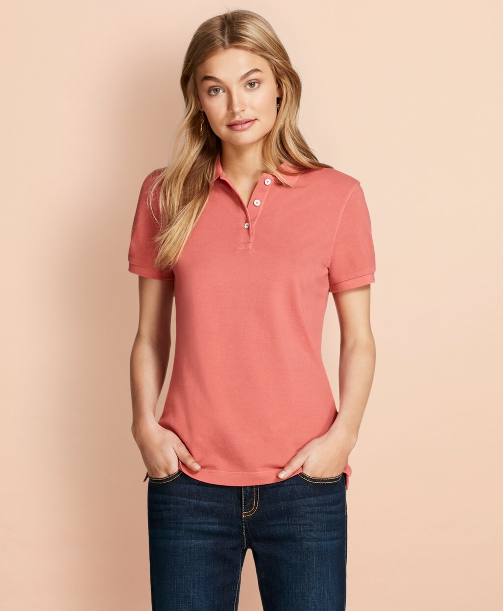Garment-Dyed Pique Polo