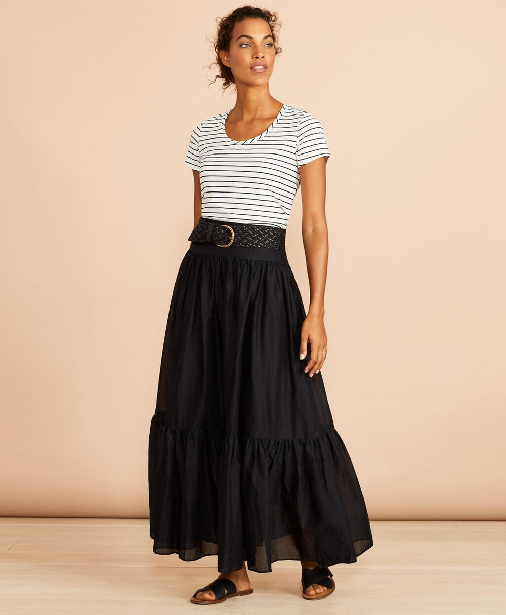 Striped Scoop-Neck T-Shirt