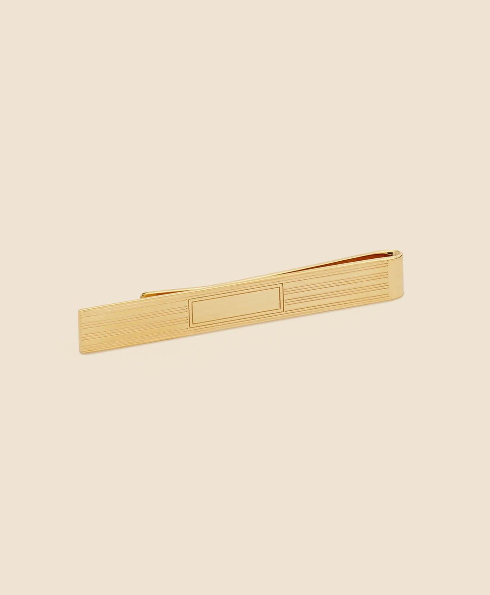 Sterling Silver Engravable Rhodium-Plated Tie Clip