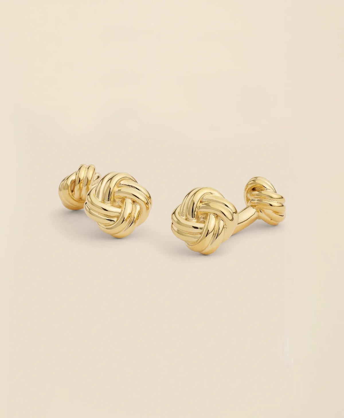 Sterling Silver Gold-Plated Knot Cufflinks