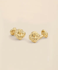 Sterling Silver Gold-Plated Knot Cufflinks