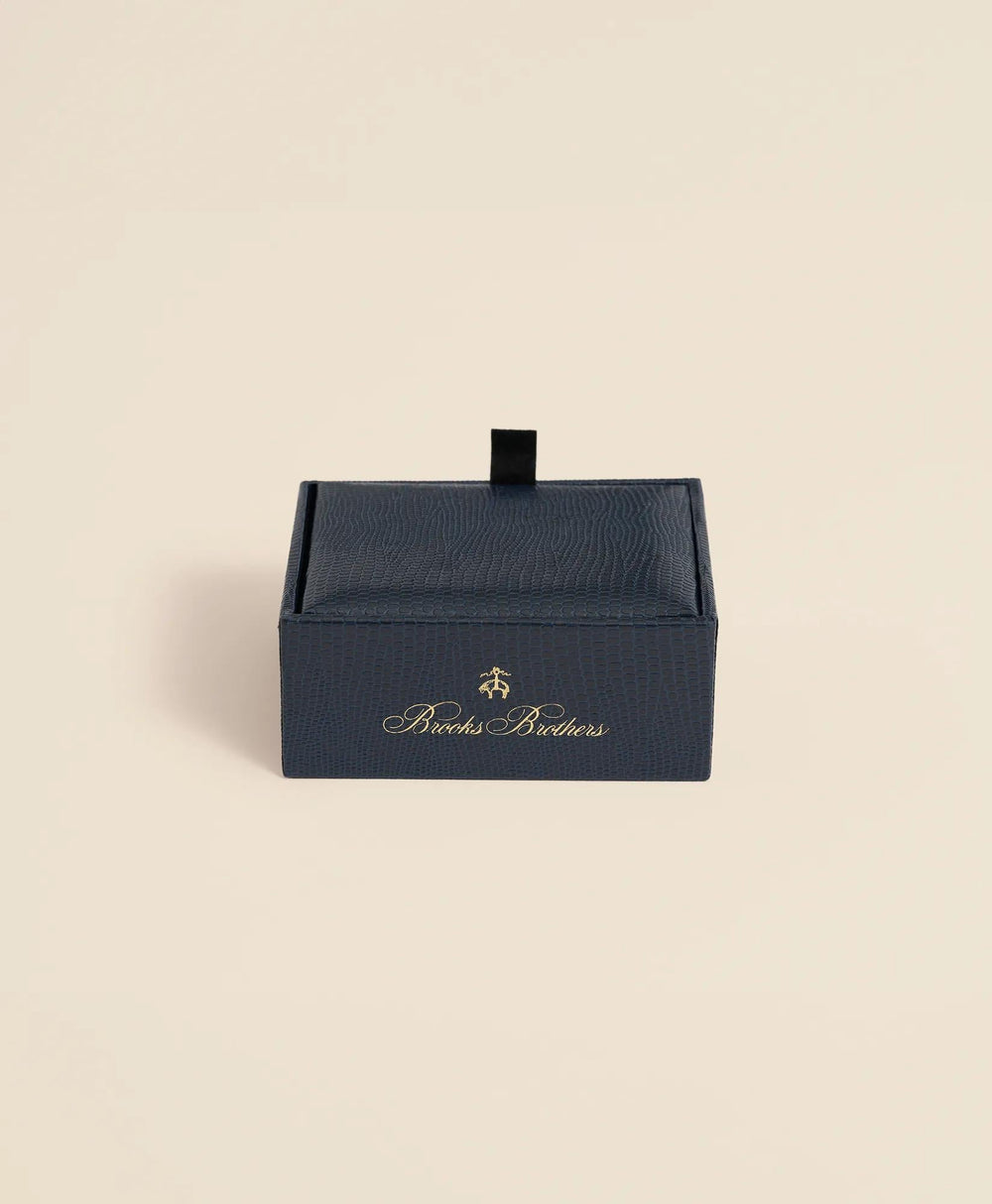 Sterling Silver Oval Rhodium-Plated Cufflinks