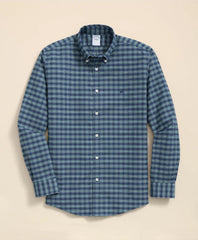 Stretch Non-Iron Oxford Button-Down Collar Check Shirt