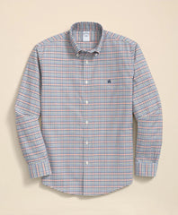 Multi-Check Shirt Stretch Non-Iron Oxford Button-Down Collar