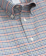 Multi-Check Shirt Stretch Non-Iron Oxford Button-Down Collar