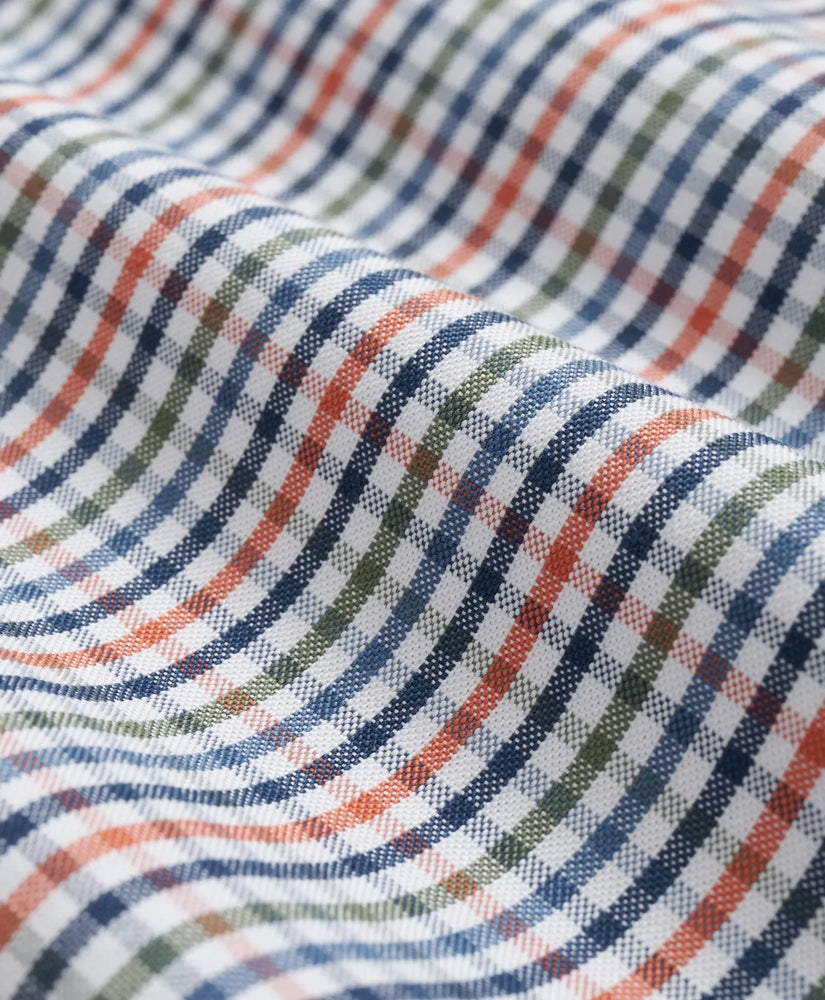 Multi-Check Shirt Stretch Non-Iron Oxford Button-Down Collar