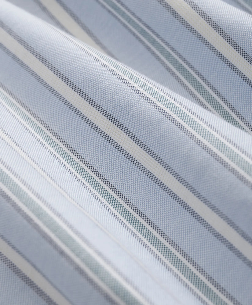 Stretch Non-Iron Oxford Button-Down Collar Outline Stripe Sport Shirt