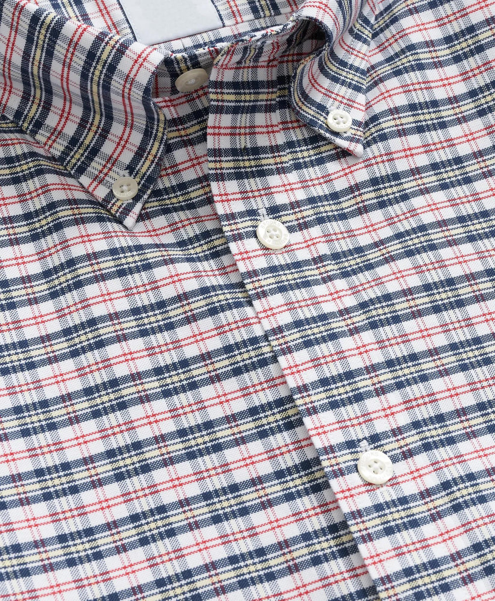 Vintage Check Shirt Stretch Non-Iron Oxford Button-Down Collar