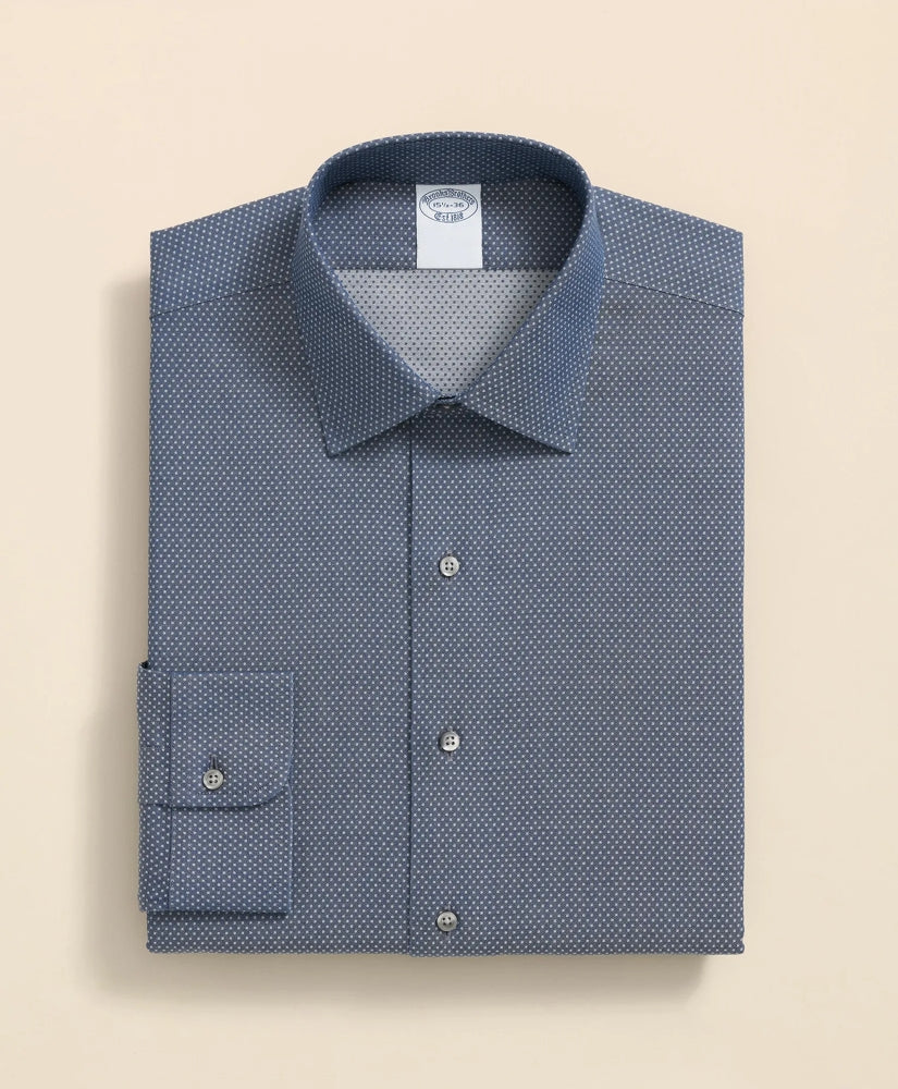 Stretch Supima® Cotton Non-Iron Dobby Ainsley Collar Dress Shirt