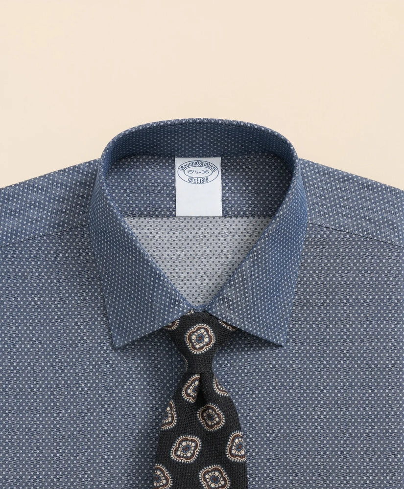 Stretch Supima® Cotton Non-Iron Dobby Ainsley Collar Dress Shirt