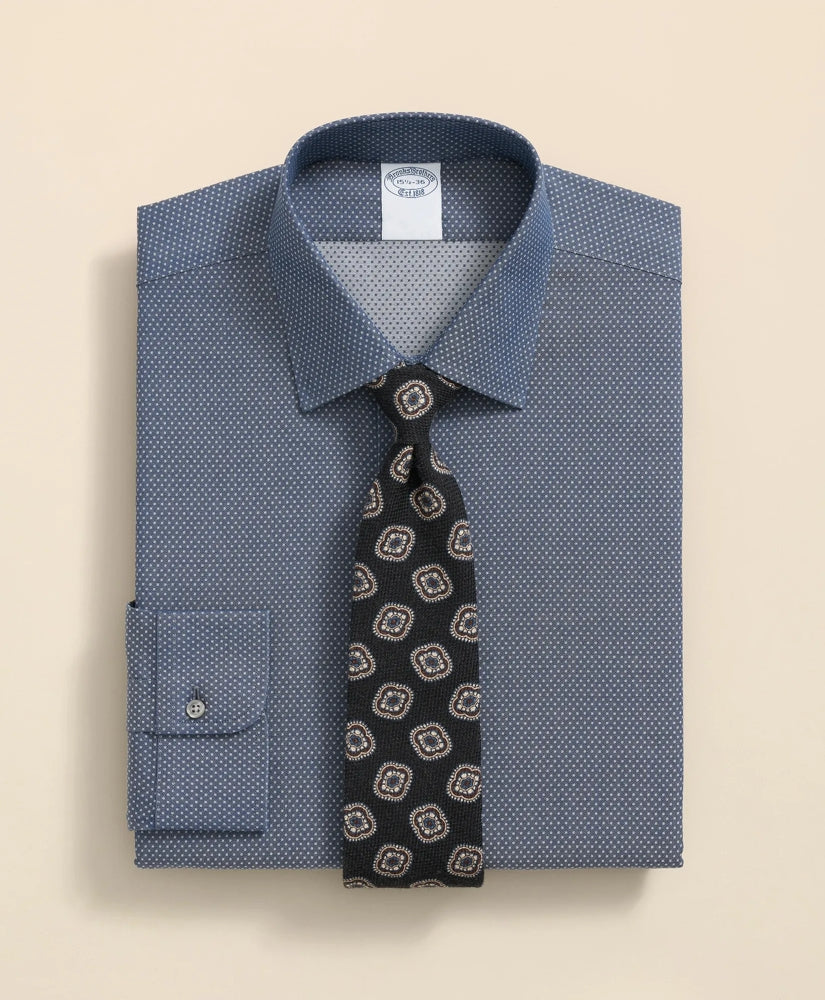 Stretch Supima® Cotton Non-Iron Dobby Ainsley Collar Dress Shirt