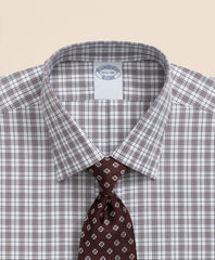 Check Dress Shirt Stretch Supima® Cotton Non-Iron Pinpoint Oxford Ainsley Collar