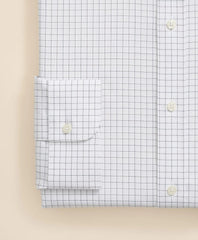 Stretch Supima® Cotton Non-Iron Pinpoint Oxford Ainsley Collar Windowpane Dress Shirt