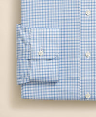 Checked Dress Shirt Stretch Supima® Cotton Non-Iron Royal Oxford Ainsley Collar