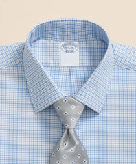 Checked Dress Shirt Stretch Supima® Cotton Non-Iron Royal Oxford Ainsley Collar