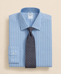 Stretch Supima® Cotton Non-Iron Royal Oxford Ainsley Collar Striped Dress Shirt