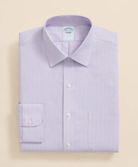 Stretch Supima® Cotton Non-Iron Royal Oxford Ainsley Collar Striped Dress Shirt