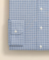 Graph Check Dress Shirt Stretch Supima® Cotton Non-Iron Textured Dobby Ainsley Collar