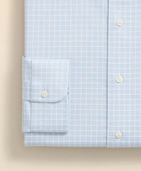 Stretch Supima® Cotton Non-Iron Textured Dobby Ainsley Collar Graph Check Dress Shirt