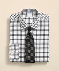 Stretch Supima® Cotton Non-Iron Twill Ainsley Collar Windowpane Dress Shirt