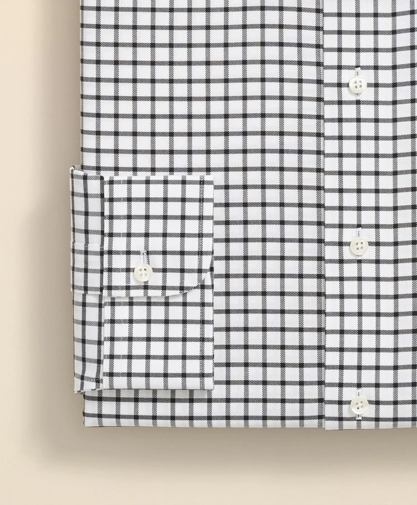 Stretch Supima® Cotton Non-Iron Twill Ainsley Collar Windowpane Dress Shirt