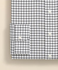 Stretch Supima® Cotton Non-Iron Twill Ainsley Collar Windowpane Dress Shirt