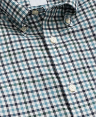 Stretch Supima® Cotton Non-Iron Twill Polo Button Down Check Sport Shirt