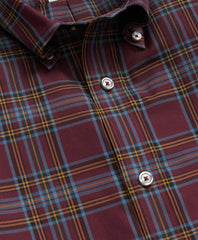 Plaid Sport Shirt Stretch Supima® Cotton Non-Iron Twill Polo Button Down