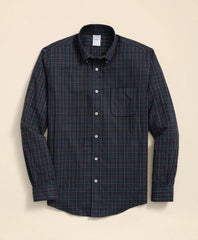 Tattersall Sport Shirt Stretch Supima® Cotton Non-Iron Twill Polo Button Down