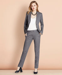 Tapered Pinstripe Stretch Wool Trousers