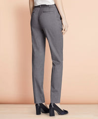 Tapered Pinstripe Stretch Wool Trousers