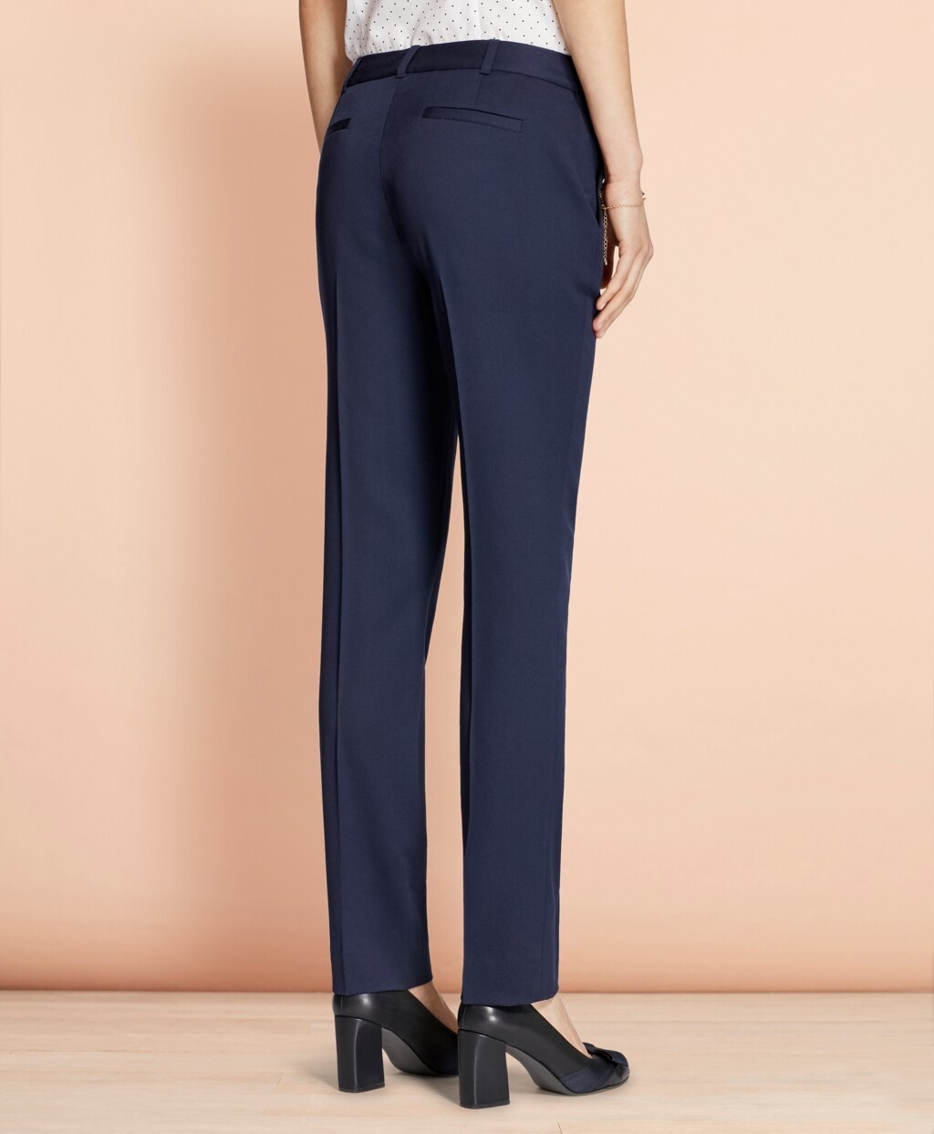 Tapered Stretch Wool Trousers