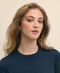 Supima® Cotton Jersey Short-Sleeve Sweater